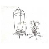 2- METAL PLANT STANDS- TALLESTVIS APPROXIMATELY