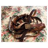 MENS LEATHER BELTS - WITH VINTAGE GMC BELT BUCKLE