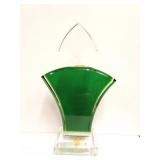 SIGNED GLASS ART DECOR- APPROXIMATELY 11 INCHES