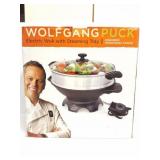 WOLFGANG PUCK- ELECRRIC WOK WITH STEAMING TRAY-