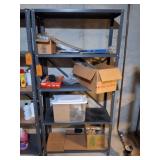 METAL SHELVING UNIT WITH ALL CONTENTS