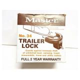 MASTER - NO. 34 TRAILER LOCK- NEW IN BOX