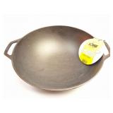 LODGE CAST IRON WOK- 14 INCH- NEW