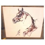 EQUINE ART- SIGNED- NAMED - FRAMED AND NUMBERED-