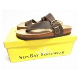 SUNBAY FOOTWEAR- SIZE 8M- SHIE NAME BECKY- BROWN-