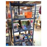 PLASTIC SHELVING UNIT AND ALL CONTENTS- NAILS AND