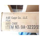 A AND E CAGE CO- LARGE BIRD CAGE- 2 BOXES- NEW IN