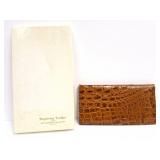 HENDERSON LEATHER- ALLIGATOR- WALLET- CHECK BOOK