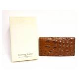 HENDERSON LEATHER- ALLIGATOR- CHECK BOOK CASE-
