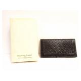 HENDERSON LEATHER- BLACK LEATHER CHECKBOOK CASE-