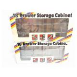 2- 18 DRAWER STORAGE CABINETS- NEW IN ORIGINAL