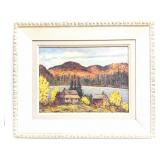 ORIGINAL OIL PAINTING- FRAMED - SIGNED-BY- O.
