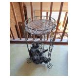 PLANT STAND-WIRE FRAME WITH REED TOP
