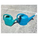 2- PLASTIC WATERING CANS