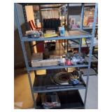 METAL SHELVING UNIT WITH ALL CONTENTS