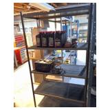 METAL SHELVING UNIT WITH HAVOLINE OIL
