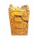 ORNATE HAND MADE WOODEN JEWLERY BOX-  MADE BY