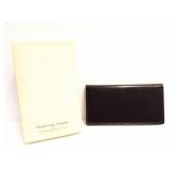HENDERSON LEATHER- BLACK LEATHER CHECKBOOK CASE-