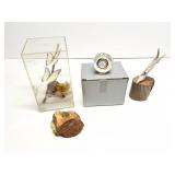 CRYSTAL CLOCK AND MORE DECOR ITEMS