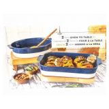 2 PIECE OVEN TO TABLE SET-  VERY NICE- NEW IN BOX