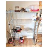 WIRE SHELVING UNIT AND ALL CONTENTS