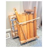 2-WOODEN EASELS
