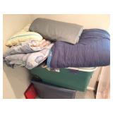 AIR MATTRESS- BEDDING AND CONTENTS OF TWO LARGE
