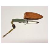 CUSTOM 7inch KNIFE WITH LEATHER SHEATH