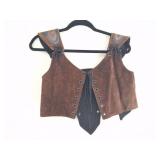 LEATHER AND SUEDE LADIES TOP