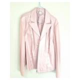 VINTAGE PINK LEATHER LADIES LARGE JACKET