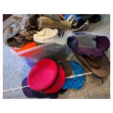 LARGE HAT AND GLOVE LOT