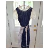 VINTAGE PERIOD DRESS WITH APRON- VERY NICE