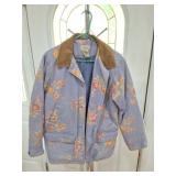 L.L. BEAN- WOMANS LARGE - FLOWERED COAT