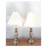 2- MATCHING BRASS LAMPS