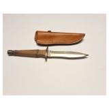 CUSTOM MADE 10INCH KNIFE WITH LEATHER SHEATH
