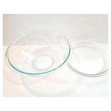 PYREX- MIXING BOWL AND PIE DISH
