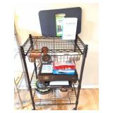 ROLLING METAL WIRE CABINET AND ALL CONTENTS