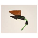 CUSTOM 4INCH POCKET KNIFE WITH PEATHER SHEATH