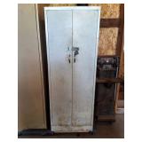 METAL 2 DOOR CABINET AND CONTENTS