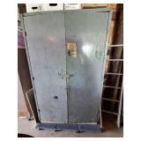 METAL 2 DOOR CABINET WITH ALL CONTENTS