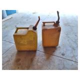 2- PLASTIC DIESEL FUEL CANS WITH SPOUTS