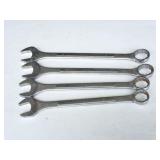 4 LARGE STRAIGHT WRENCHES- 1 5/8" TO 2 "