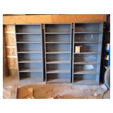 3 SETS OF GRAY METAL SHE- APPROXIMATELY 6 FOOT