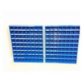2-BLUE METAL BOLT BINS- VERY NICE- AND CLEAN-