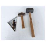SPEED SQUARE- RUBBER MALLET- SMALL SHORT HANDLE