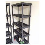 PLASTIC SHELVING UNIT- VERY CLEAN- LIKE NEW