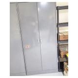 METAL 2 DOOR CABINET- VERY CLEAN- CLOSE TO NEW-