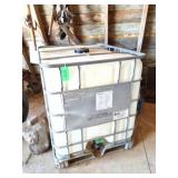 LIQUID TOTE- 330 GALLON IN CAGE-WAS USED FOR