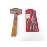 TAP AN DIE SET AND -HEAVY BLOW HAMMER-SHORT