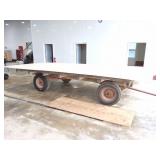 FLAT DECK HAY WAGON - WITH WHITE BOARD - HAS A